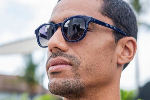 Panto Sonnenbrille Woodstock black – Bild 5