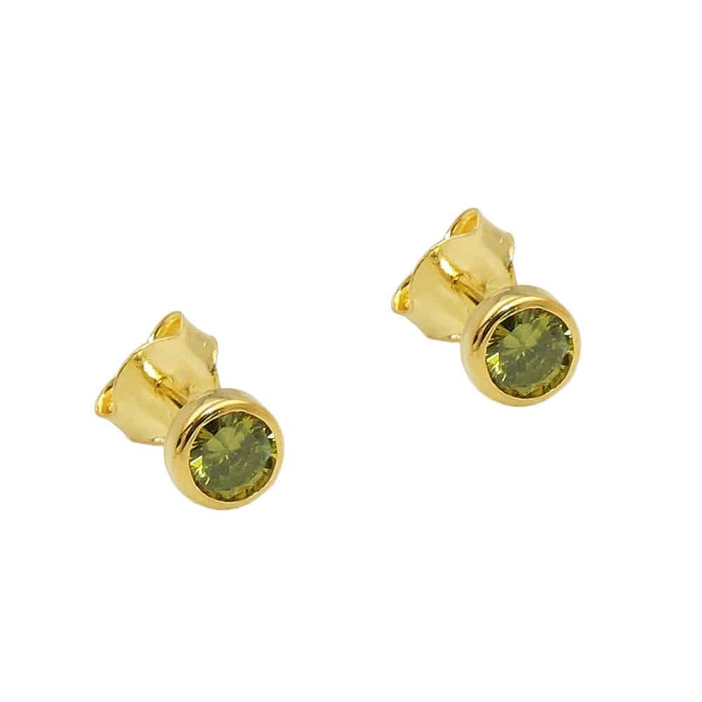 ohrstecker gold gruen